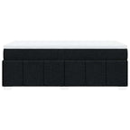 Boxspringbett mit Matratze Schwarz 100x200 cm Stoff
