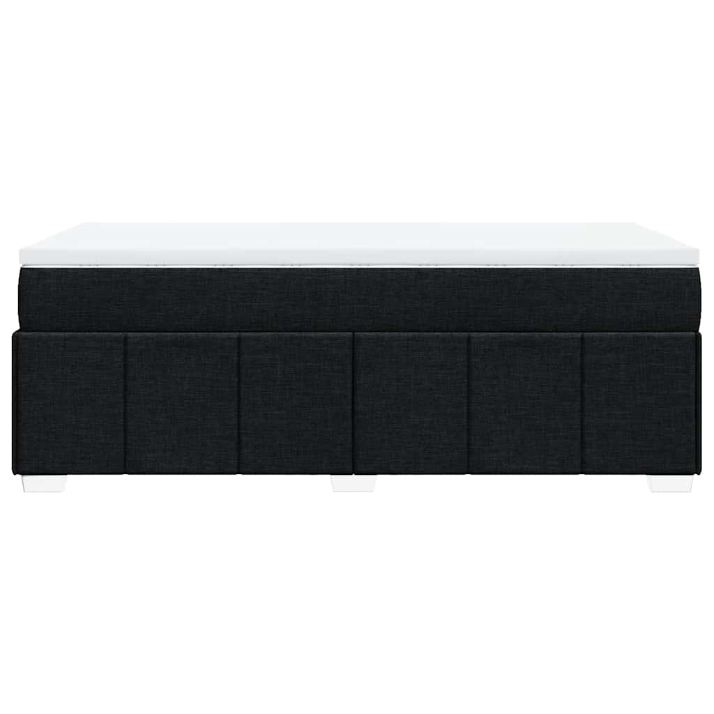 Boxspringbett mit Matratze Schwarz 100x200 cm Stoff