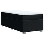 Boxspringbett mit Matratze Schwarz 100x200 cm Stoff