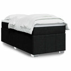 Boxspringbett mit Matratze Schwarz 100x200 cm Stoff