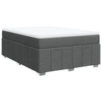 Boxspringbett mit Matratze Dunkelgrau 140x190 cm Stoff