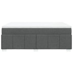 Boxspringbett mit Matratze Dunkelgrau 140x190 cm Stoff