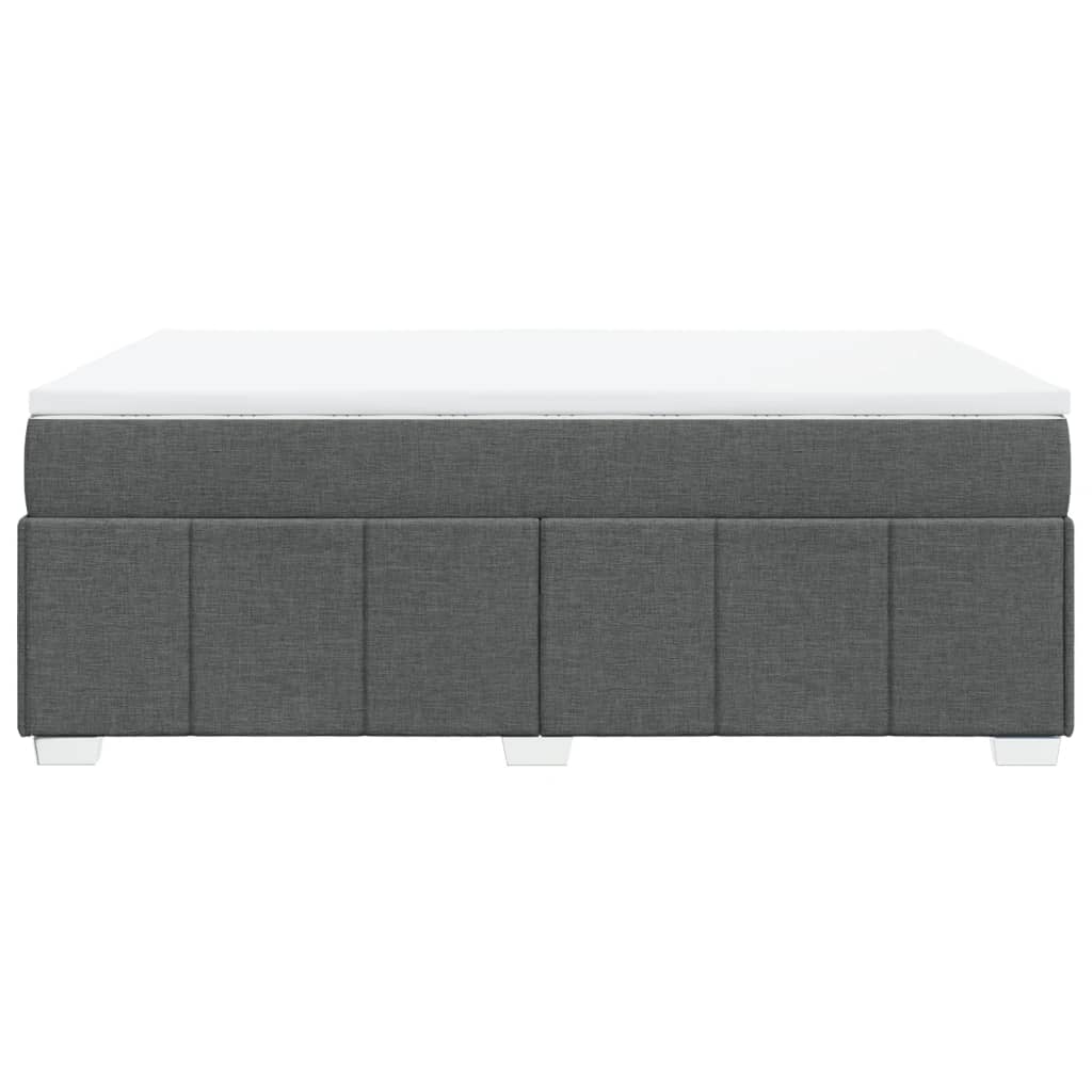 Boxspringbett mit Matratze Dunkelgrau 140x190 cm Stoff