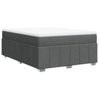 Boxspringbett mit Matratze Dunkelgrau 140x190 cm Stoff
