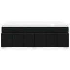 Boxspringbett mit Matratze Schwarz 140x190 cm Stoff