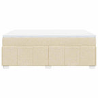 Boxspringbett mit Matratze Creme 140x190 cm Stoff