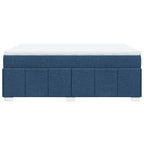 Boxspringbett mit Matratze Blau 140x200 cm Stoff