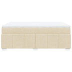 Boxspringbett mit Matratze Creme 160x200 cm Stoff