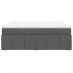 Boxspringbett mit Matratze Dunkelgrau 180x200 cm Stoff