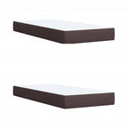 Boxspringbett mit Matratze Dunkelbraun 200x200 cm Stoff