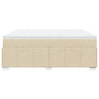 Boxspringbett mit Matratze Creme 200x200 cm Stoff