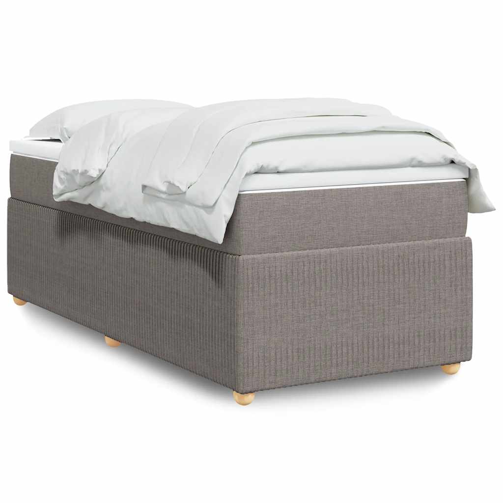 Boxspringbett mit Matratze Taupe 90x190 cm Stoff
