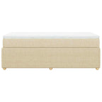 Boxspringbett mit Matratze Creme 90x200 cm Stoff