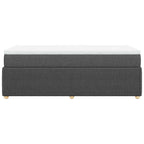 Boxspringbett mit Matratze Dunkelgrau 100x200 cm Stoff