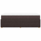 Boxspringbett mit Matratze Dunkelbraun 100x200 cm Stoff