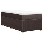 Boxspringbett mit Matratze Dunkelbraun 100x200 cm Stoff