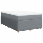 Boxspringbett mit Matratze Hellgrau 120x190 cm Stoff