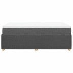 Boxspringbett mit Matratze Dunkelgrau 120x190 cm Stoff