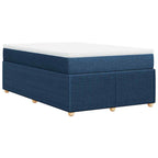 Boxspringbett mit Matratze Blau 120x190 cm Stoff