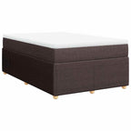Boxspringbett mit Matratze Dunkelbraun 120x200 cm Stoff