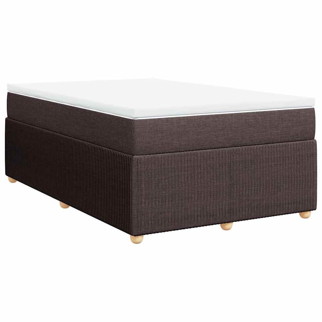 Boxspringbett mit Matratze Dunkelbraun 120x200 cm Stoff