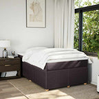 Boxspringbett mit Matratze Dunkelbraun 120x200 cm Stoff