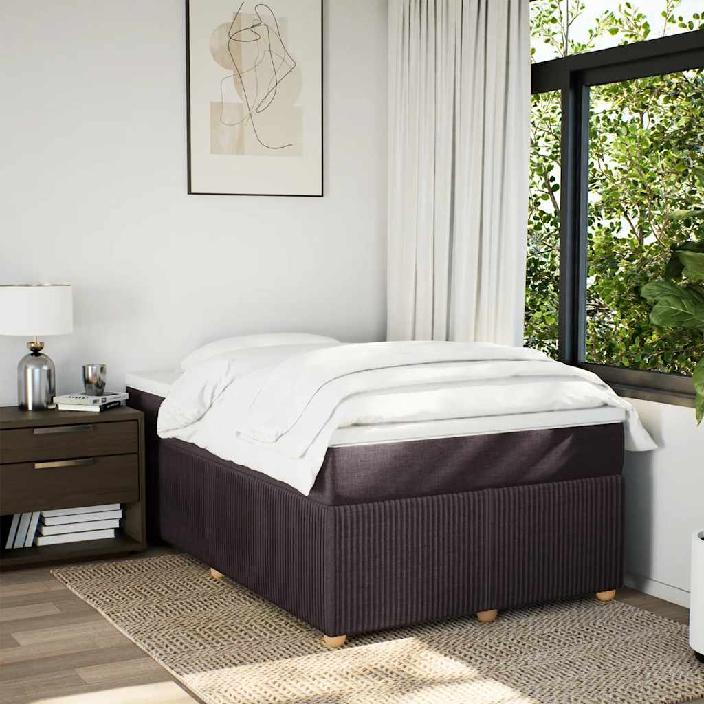 Boxspringbett mit Matratze Dunkelbraun 120x200 cm Stoff