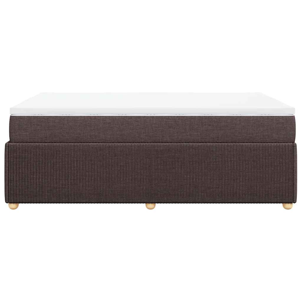 Boxspringbett mit Matratze Dunkelbraun 120x200 cm Stoff