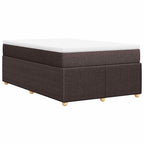 Boxspringbett mit Matratze Dunkelbraun 120x200 cm Stoff