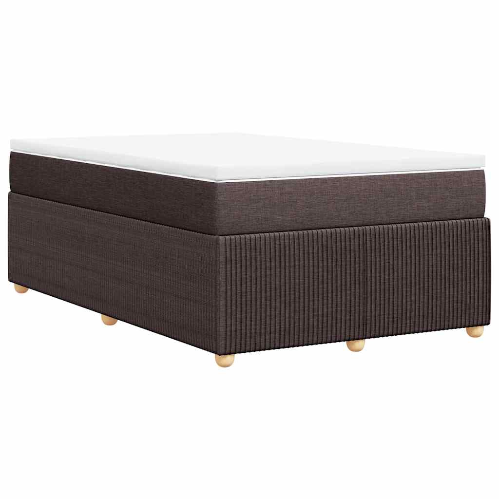 Boxspringbett mit Matratze Dunkelbraun 120x200 cm Stoff