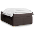 Boxspringbett mit Matratze Dunkelbraun 120x200 cm Stoff