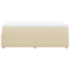 Boxspringbett mit Matratze Creme 120x200 cm Stoff