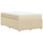 Boxspringbett mit Matratze Creme 120x200 cm Stoff