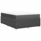 Boxspringbett mit Matratze Dunkelgrau 140x190 cm Stoff