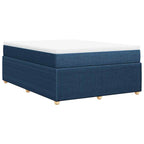 Boxspringbett mit Matratze Blau 140x190 cm Stoff