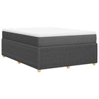 Boxspringbett mit Matratze Dunkelgrau 140x200 cm Stoff
