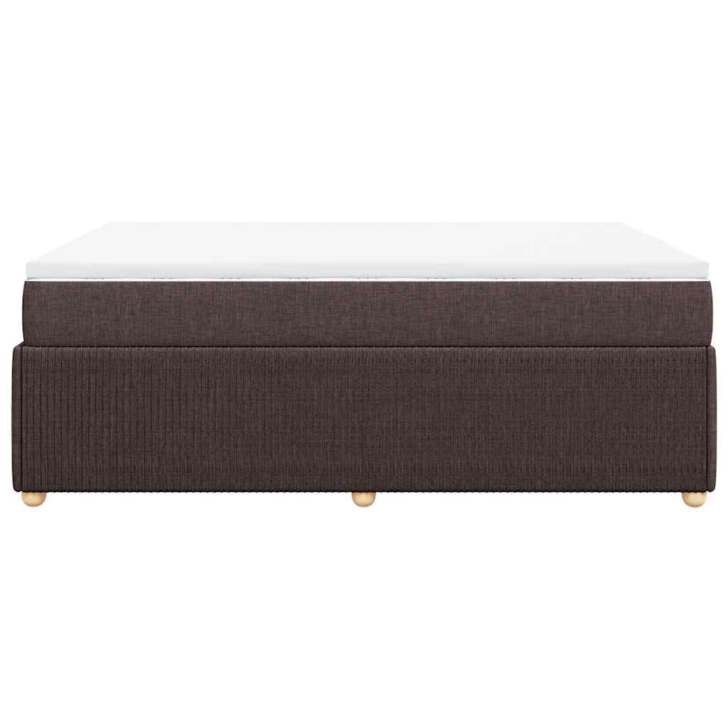 Boxspringbett mit Matratze Dunkelbraun 160x200 cm Stoff
