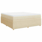 Boxspringbett mit Matratze Creme 180x200 cm Stoff