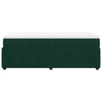 Boxspringbett mit Matratze Dunkelgrün 90x190 cm Samt