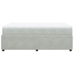 Boxspringbett mit Matratze Hellgrau 120x190 cm Samt