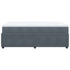 Boxspringbett mit Matratze Dunkelgrau 120x190 cm Samt