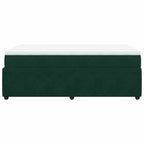 Boxspringbett mit Matratze Dunkelgrün 120x200 cm Samt