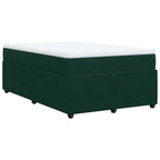 Boxspringbett mit Matratze Dunkelgrün 120x200 cm Samt