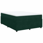 Boxspringbett mit Matratze Dunkelgrün 140x190 cm Samt