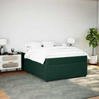 Boxspringbett mit Matratze Dunkelgrün 140x190 cm Samt
