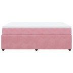 Boxspringbett mit Matratze Rosa 140x190 cm Samt