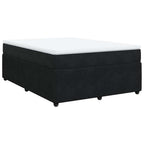 Boxspringbett mit Matratze Schwarz 140x200 cm Samt
