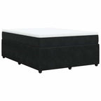 Boxspringbett mit Matratze Schwarz 160x200 cm Samt