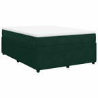 Boxspringbett mit Matratze Dunkelgrün 160x200 cm Samt