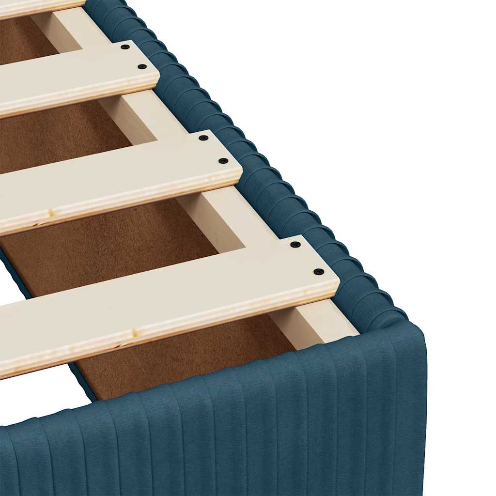 Boxspringbett mit Matratze Dunkelblau 160x200 cm Samt